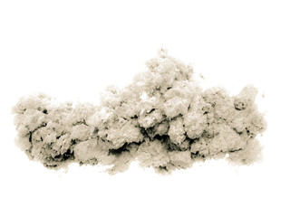 Cloud isolated, steam, smoke. 3d illustration, 3d rendering.