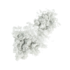 Cloud isolated, steam, smoke. 3d illustration, 3d rendering.