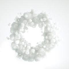 Cloud isolated, steam, smoke. 3d illustration, 3d rendering.