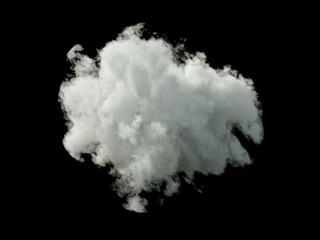 Obraz na płótnie Canvas Cloud isolated, steam, smoke. 3d illustration, 3d rendering.