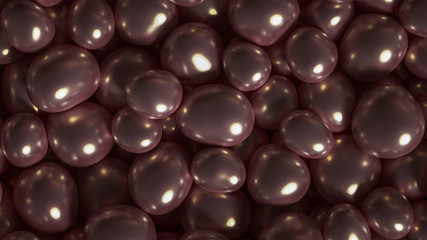Beautiful background with beads, particles and simulation. 3d illustration, 3d rendering.