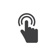 push icon, fingerprint icon, touch icon