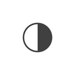 first quarter moon icon, moonlight icon, 