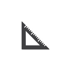 triangle ruler icon, centimeter icon