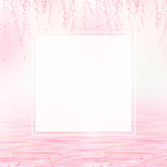 Beautiful spring willow branch. Spring willow branch with buds and catkins. Wedding ornament concept. Floral poster, invite. Decorative greeting card or invitation design background