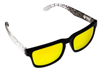 Fashion sunglasses in yellow UV protection