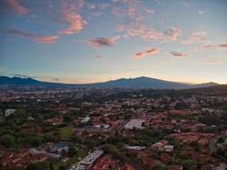 Sunrise over Escazu, San Jose, Costa Rica