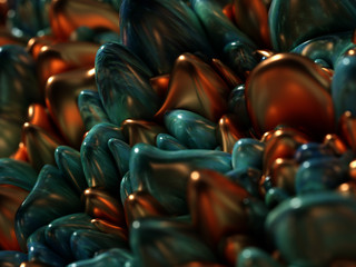 Beautiful, elegant, abstract background with metal and the texture of stone, marble and granite. 3d illustration, 3d rendering.