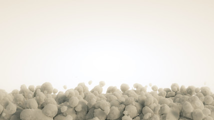 Cloud isolated, steam, smoke. 3d illustration, 3d rendering.