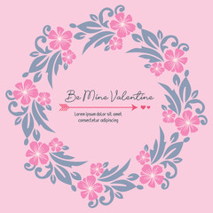 Elegant leaf and flower frame decor, for card pattern be mine. Vector