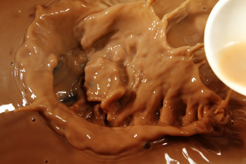 Splash of milk chocolate