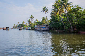 Obraz premium Alleppey Houseboat, Kerala, India 2019
