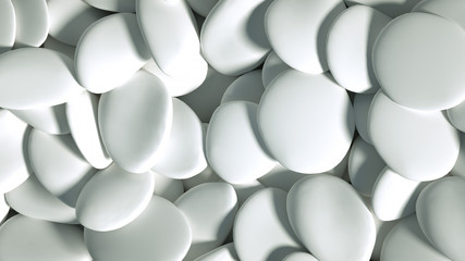 Beautiful background with beads, particles and simulation. 3d illustration, 3d rendering.