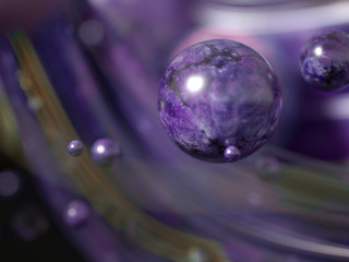 Beautiful, elegant, abstract background with metal and the texture of stone, marble and granite. 3d illustration, 3d rendering.