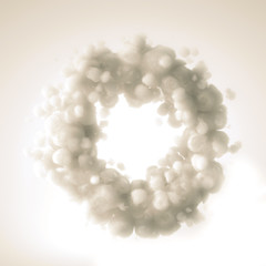 Cloud isolated, steam, smoke. 3d illustration, 3d rendering.