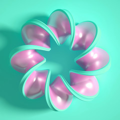 Beautiful background with geometric shape. 3d illustration, 3d rendering.