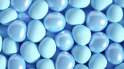 Beautiful background with beads, particles and simulation. 3d illustration, 3d rendering.