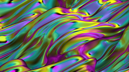 Beautiful luxury elegant backdrop with silk fabric drapery. 3d illustration, 3d rendering.