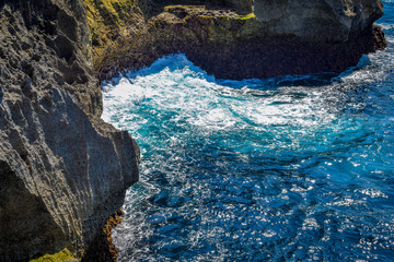 cave in the sea, Sea beach view in Bali Indonesia, Beaches of Bali, Ocean full view 