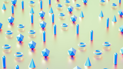 Beautiful background with geometric shape. 3d illustration, 3d rendering.