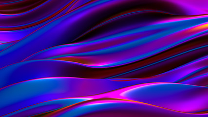 Beautiful luxury elegant backdrop with silk fabric drapery. 3d illustration, 3d rendering.