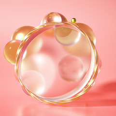 Beautiful background with geometric shape. 3d illustration, 3d rendering.