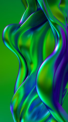 Beautiful luxury elegant backdrop with silk fabric drapery. 3d illustration, 3d rendering.