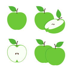 Green Apple Vector Design Illustration 