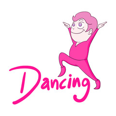 funny boy dancing draw