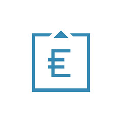 euro cash flat icon
