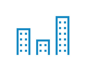 Flat building icon