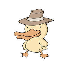 Funny duck illustration