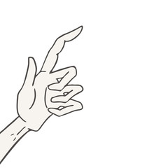 Design of hand witn long finger