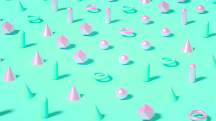 Beautiful background with geometric shape. 3d illustration, 3d rendering.