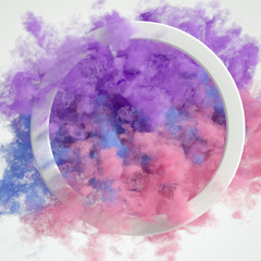 Beautiful background with purple smoke and steam. 3d illustration, 3d rendering.