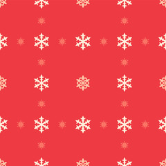Christmas snowflakes seamless pattern with tiled snow