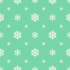Christmas snowflakes seamless pattern with tiled snow