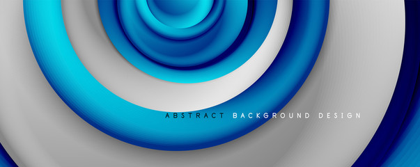 Vector 3d style abstract swirl circles, modern techno digital trendy abstract background. Vector Illustration For Wallpaper, Banner, Background, Card, Book Illustration, landing page
