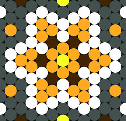 abstract background with flower make from circles