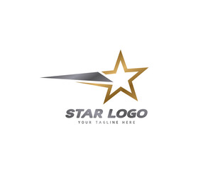 Obraz premium elegant star logo vector, luxury gold star design template