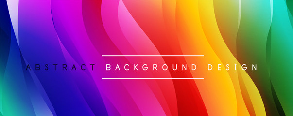 Dynamic trendy simple fluid color gradient abstract background with line effects. Vector Illustration For Wallpaper, Banner, Background, Card, Book Illustration, landing page