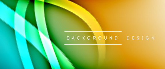 Dynamic trendy fluid color gradient abstract background with flowing wave lines. Vector Illustration