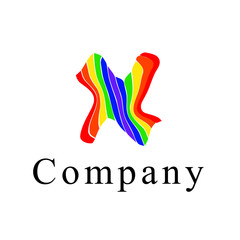 abstract business logo with rainbow colors