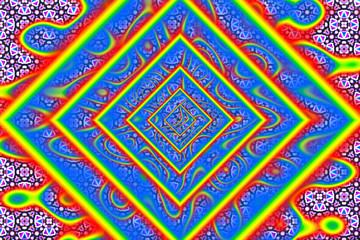 An abstract psychedelic spectrum background image.