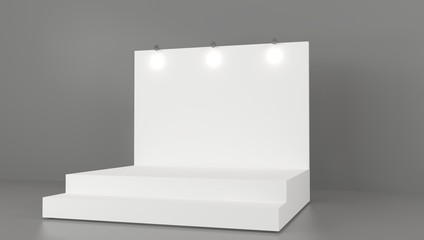 Fototapeta premium 2x3 meters Pop Up basic unit Advertising banner media display backdrop. 3d illustration.