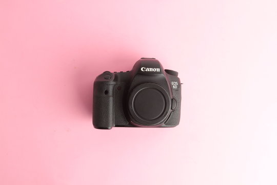 Saragossa Spain. September 18, 2018, reflex camera, Canon brand model 6d