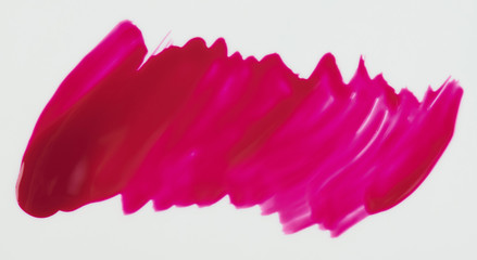Glossy red paint stain isolated