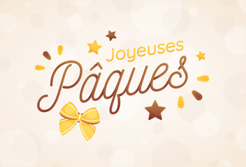 Fototapeta na wymiar Joyeuses Pâques - Bannière, carte de vœux