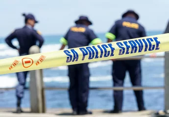 Fotobehang Afrika police tape in South Africa  © Childa