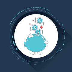 Saving money - vector illustration